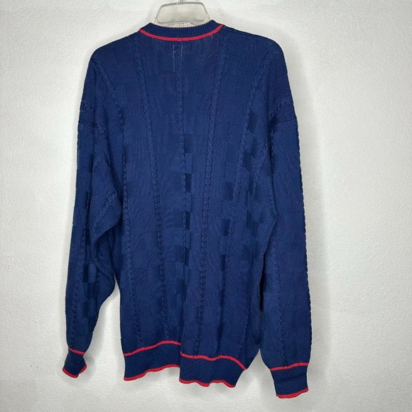 Clan Douglas Scotland 100% Cotton Sweater Checkerboard Squares Mens Large - Picture 4 of 4